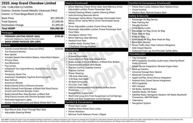 jeep grand cherokee 2020 1C4RJFBG1LC103996 image jeep grand cherokee 2020 1C4RJFBG1LC103996 image